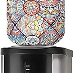 Kuber Industries Water Dispenser Bottle Cover |Digital Print & Stretchy Polyester Fabric |Bottle Protector with Elastic Closure,20Ltr, (Multicolor)-image-7