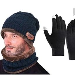 Winter Special Unisex Set of Wollen Hat, Scarf and Touch-Screen Hand Gloves. A Complete Shield in Winter Season. (3 in 1)-image-20