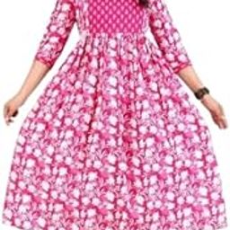 Women's Comfortable Maternity Feeding Rayon Anarkali Kurta Dress with Both Side Zippers | Pre and Post-Pregnancy & Nursing Mom Dress-image-37