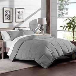 YRM Bedding's 400-Series Egyptian Cotton with 400-GSM Down Alternative Comforter (Dohar) Double Bed Size (88x88) Inches Silver Grey Colour-15