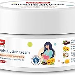 LuvLap Naturals Nipple Butter Cream for Sore & Cracked Dry Nipples, 100% Natural, Safe for Baby & Breast Feeding Moms, No Taste & Odour, Dermatologically Tested, Maternity Essential, 25g-15