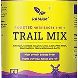 Ramam Nutriboost Premium 7 in 1 Trail Mix – Roasted Almonds, Cashews, Pumpkin Seeds, Sunflower Seeds, Dates, Black Raisin & Green Raisin – High Protein, High Fiber Snack – Guilt Free Crunch With No Added Sugar - 500 g-11