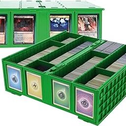 BCW Collectible Card Bin - 2 Pack Green | Storage Box for Trading Cards | Holds 3200 Cards | Includes 4 Card Storage Partitions | Loose Trading Card Storage for Pokemon, MTG, and Sports Cards-picture-12