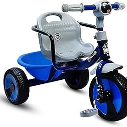 BROCODE Kids Tricycle with Basket for 2-5 Year olds | Baby Tricycle for Boys and Girls | Toddler Ride-on Cycle | 3 Wheel Kids Cycle with backrest seat, Pedals & Handle (Blue)-22