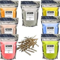 Bright Aura Sand Wax Candle 350g (50g Each-PO7) - Eco-Friendly Refillable Beaded Sand Wax, 20 Wicks, Ideal for Candle Making, Home Decor, Weddings & Gifts, Floats on Water-picture-14