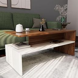 Coffee Table – Modern Center Table for Living Room, Tea Table with Storage, Engineered Wood Coffee Table, Stylish and Durable Living Room Furniture-14