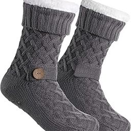 Slipper Warm Fluffy Super Soft Fuzzy Socks, grey, 23-39-image-32