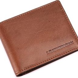 Full Grain Leather Money Clip for Men- 6 Credit Card Slots with RFID Protection/Leather Wallet (Tan Crunch)-picture-30