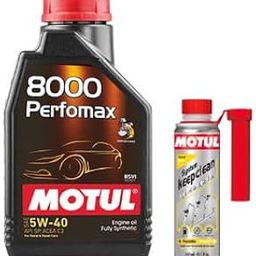 Motul 8000 Perfomax 5W-40-1L|Fully Synthetic|Maximum Performance|Suitable for Petrol, Diesel & CNG with System Keep Clean Diesel (300ml) Combos-image-25