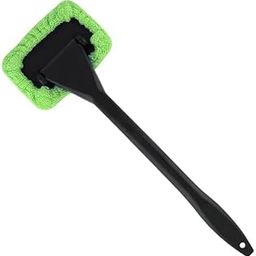 Oblivion Car Windshield Cleaning Tool | Microfiber Auto Window Cleaner Washable and Reusable Cloth Pad | 38 Cm Long Handle Glass Wiper | Car Cleaning Accessories | Pack of 1 | Multicolor-26