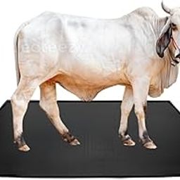 HAKEX Heavy-Duty Livestock Rubber Mat – 8x5 Ft, 30mm Thick – Waterproof, Anti-Slip Mat for Cows, Horses & Buffalo – Ideal for Barns, Sheds & Stables (Black)-image-83