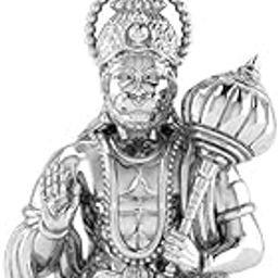 Sterling Silver (92.5% purity) God Hanuman Pendant for Men & Women Pure Silver Lord Bajrang Bali Locket for Good Health & Wealth (P-Hanuman-Gen-11)-picture-47