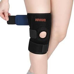 neoprene blend Knee support fully adjustable brace, Knee Cap Open Patella support for Knee Pain, Activities, Arthritis, and Protection for Men and Women (Universal, Black, 1)-picture-21