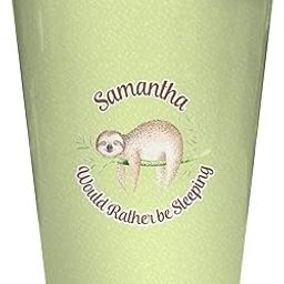 RNK Shops Sloth Waste Basket (Personalized) Green mi-trash-can-wht+1465627-image-39
