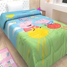 Athom Living Peppa Pig Time for Bed Collections Kids Comforter 300 GSM 135x220 cm-76