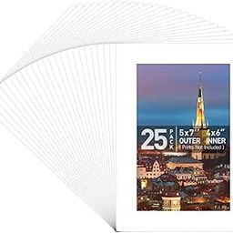 Golden State Art, Acid Free, 5x7 White Picture Mats Mattes with White Core Bevel Cut for 4x6 Photo by Golden State Art-image-13