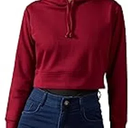 dolce crudo Women's Round Neck Full Sleeve Hooded Sweatshirt-picture-19