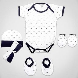 1st Step Baby Gift Set Pack of 6 (Bodysuit, 2 Wash Cloths, A Pair of Booties, A Pair of Mittons and A Hat)-image-65