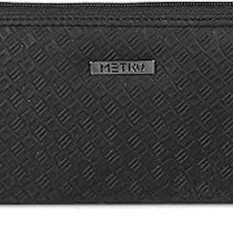 Women Black Faux Leather Casual Clutch with Premium Metal Logo (95-136)-picture-40