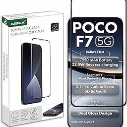 AIBEX® Tempered Glass for Poco F7 5G | 9H Hardness | Anti-Glare & Anti-Fingerprint | Water Resistant | Edge-to-Edge Full Screen Protector | Bubble-Free Installation-image-56