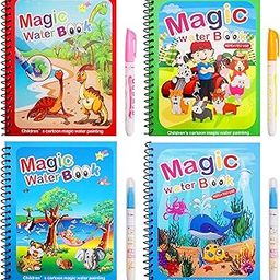 GLUN® Water Marker Magic Book for Kids, 4 Different Theme Magic Books, Educational, Promote Fine Motor & Drawing Skills, Reusable, Mess-Free Art with Quick Dry Technology-25