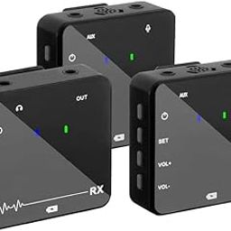 SX9 Wireless Microphone for PC/iPhone, All Smartphones & Camera Collar mic (2 Microphones 1 Receiver) Ultra-Long Life 360 ° Noise Reduction HD Radio Double vlog/Live/Video Recording.-picture-21