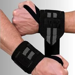 SACHI SPORTS Cotton Wrist Band for Men & Women, Wrist Supporter for Gym Wrist Wrap/Straps Gym Accessories for Men for Hand Grip & Wrist Support While Workout & Muscle Relaxation (Black)-image-96