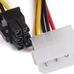CALANDIS 4-Pin Molex Male to 6-Pin Pci- Express Pcie Female Power Adapter Cable-16
