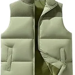 chuongkaiye Men's and Women's Down Vest Thick Padded Loose Fit Winter Sleeveless Jacket-picture-19