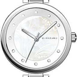 Analog Watch for Women with Silver Case, White Dial and Beige Leather Strap, Ladies Wrist Watch to Complement Your Party Look, Gift for Women 2784-02-image-52