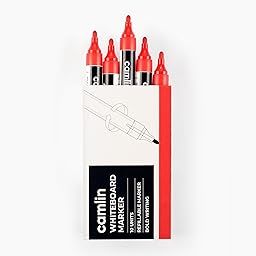 Camlin Kokuyo PB White Board Marker Pen, Red-1
