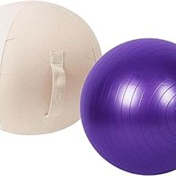 ATORSE Training Ball for Home Pilates and Gym Exercise Anti-Slip Cover 75cm-image-8
