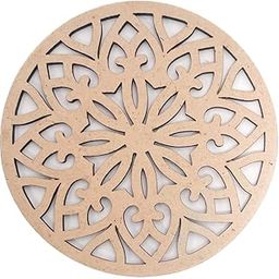 IndionArt 99mm MDF DIY Mandala Coasters Set with Stand – Blank Wooden Coaster Cutouts for Painting, Resin Art, Decoupage & Craft Set of 4/6/8 2.5mm Thick (Set of 4, Treeni)-image-50