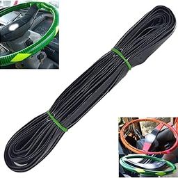 Steering Damage Proof Cover - Low Thickness Steering Grip Wire Black for All Types of Vehicle.Car,Bas,Van,Tractor,Lorry,Truck and Boat All Types of Steering Wheel useable. [Piece 1]-image-90