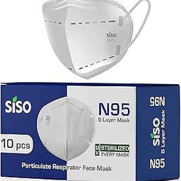 SISO Unisex ISI Mark/BIS Certified N95 5 Layer Melt Blown Face Mask FFP2 (White, Pack of 10)-31