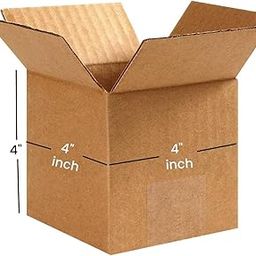 DCGPAC 3Ply Brown Corrugated Universal Box For Packing 4x4x4 In, Small Item Packaging & Shipping Boxes for Gifts, Crafting, Cube, Cupcake Boxes, Easy Assemble Boxes (Pack of 100pcs)-1