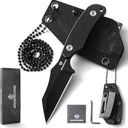 DRACHENADER X-WH Neck Knife, Wharncliffe D2 Steel, 7.5cm Blade Mini Neck Knife, Full Tong, With Kydex Sheath, Ball Chain and Belt Clip-image-43