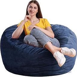 breadsac Bean Bag Chairs, Memory Foam Bean Bag Chair for Adults/Teens/Kids, Velvet Lazy Sofa Furniture with Removable High-Rebound Memory Foam for Living Room Bedroom College Dorm-image-41