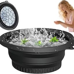 Silicone ice bowl for face - Portable & Foldable ice bowl for skincare - Cold therapy bowl for skin tightening (MULTICOLOR) (PACK OF 1) (BLACK)-image-112
