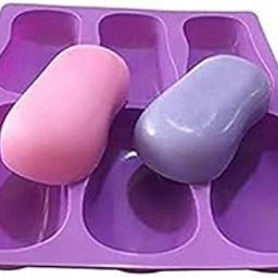 REDSKY Silicone Soap Moulds for Soap Making, Round & Rectangle Soap Mould Silicon Soap Moulds for Soap Making (Random Colour) (Set of 1) (Purple)-image-44