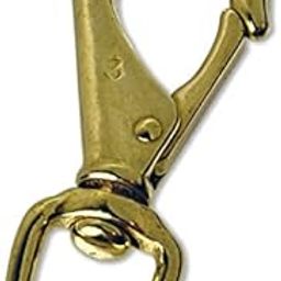 Premium Large 4-1/4" Brass Snap Hook 3/4" Swivel Eye - Straps, Leashes, Luggage - Taiwan-image-28