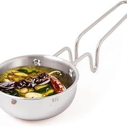 The Indus Valley Triply Stainless Steel Tadka Pan | Very Small 12cm/4.7 inch, 0.3Ltr, 0.35kg | Induction Friendly | Nonstick 3-Layer Body, 100% Pure & Toxin-Free, No Chemical Coating-image-0