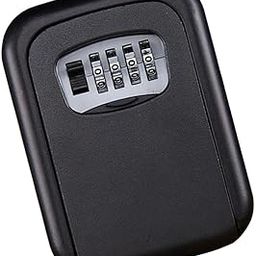UJEAVETTE Outdoor Wall Mounted Safe Key Box with Lock & Waterproof Home Black-image-33