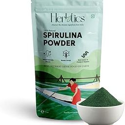 Herbtics Spirulina Powder | 100% Pure & Natural Superfood | Rich in Protein, Iron & Antioxidants | Energy, Immunity & Detox Support | Vegan, Gluten-Free Nutritional Supplement-image-87
