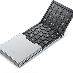 iClever Foldable Keyboard with Number Pad, BK09 Wireless Portable Keyboard for Travel and Business Trip, USB-C Charging Compact for iPad, iPhone Mac Android Windows iOS, Sync up to 3 Devices-image-67