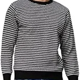 campus sutra Men's Sweater | Round Neck, Ribbed Cuff Sleeves, Pull On Closure, Ribbed-Straight Hem | Abstract Jacquard for Casual-picture-22