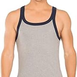US27 Men's Super Combed Cotton Rib Square Neckline Gym Vest-image-85