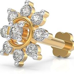 925 Sterling Silver 18K Gold Plated Stellar Circle Nose Pin for Women and Girls | With Certificate of Authenticity and 925 Stamp-14