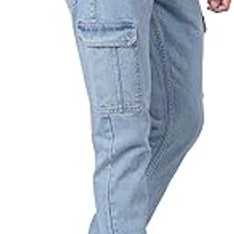 Men's Premium Cargo Jeans | Loose FIT Jeans for Men | Non-Stretchable | Baggy Jeans for Men | Casual Denim | 6 Pockets-image-49