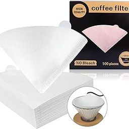 Brewalsa V60 Coffee Filter Paper White Cone V Shape Filters (100 pcs) for Perfect Brewing Compatible with V60 Drippers Coffee V Shape Paper Filter for Pour Over drip Coffee Maker (White)-image-35